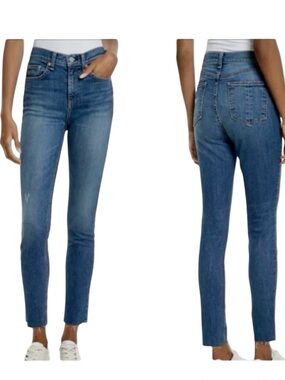 RAG & BONE High Rise Skinny Jeans El Cut Hem With Original Tags Size 31